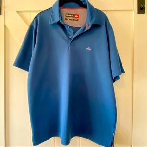 Mens Quicksilver Blue Polo shirt Large